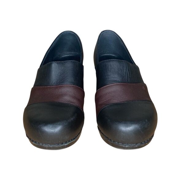 Dansko Women’s Clogs Size EU 39 US 8.5-9 Brown Black Leather Tenley Slip On - Picture 6 of 10